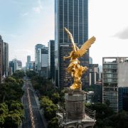 Golden Angel Statue In Mexico City, Mexico, Latin America