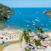 Aerial View Of A Beach In Puerto Vallarta, Jalisco